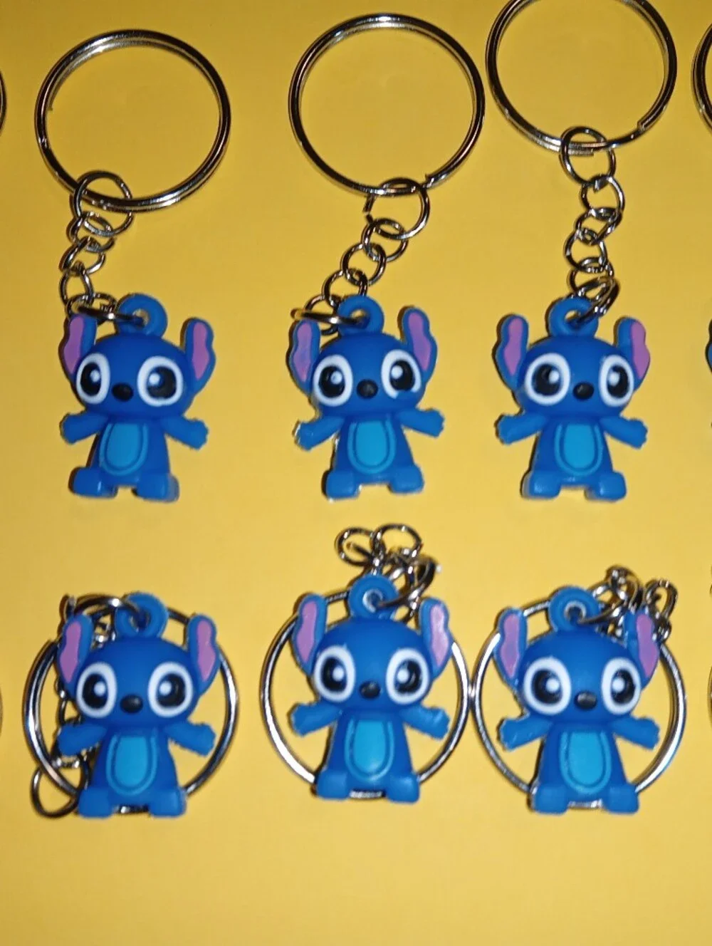 Disney Stitch Silicone Keychain - Pack of 10